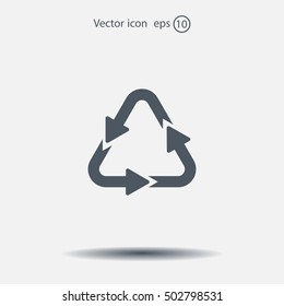 sign waste processing, web icon. vector design