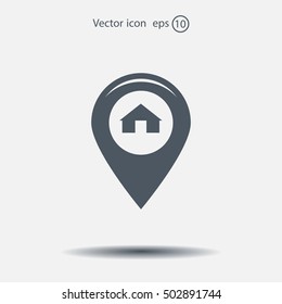 sign waste processing, web icon. vector design
