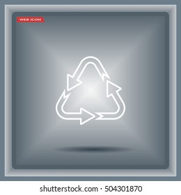 sign waste processing, web icon. vector design