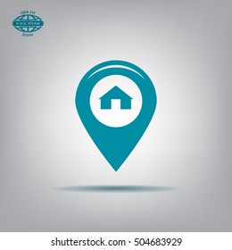 sign waste processing, web icon. vector design