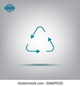 sign waste processing, web icon. vector design