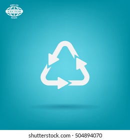 sign waste processing, web icon. vector design