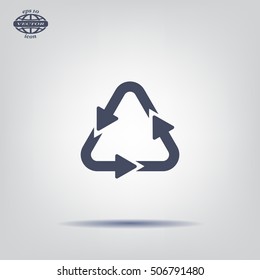 sign waste processing, web icon. vector design