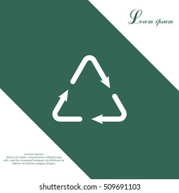 sign waste processing, web icon. 