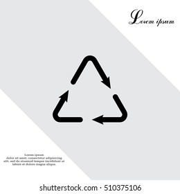 sign waste processing, web icon. 