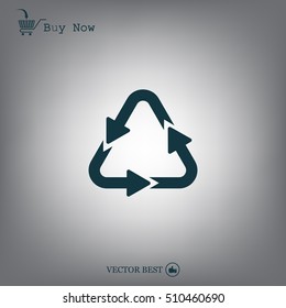 sign waste processing, web icon. vector design