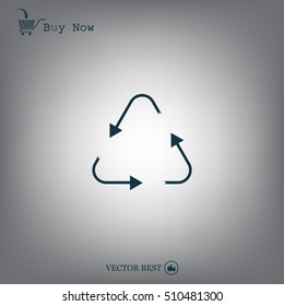 sign waste processing, web icon. vector design