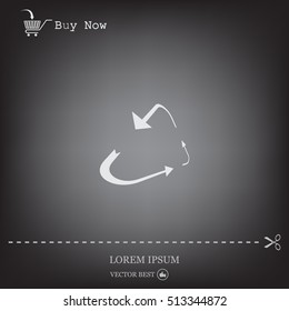 sign waste processing, web icon. vector design