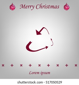 sign waste processing, web icon. vector design