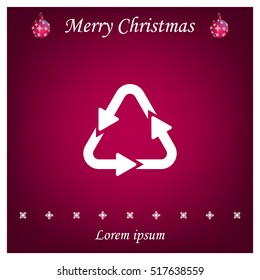 sign waste processing, web icon. vector design