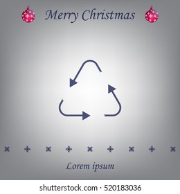 sign waste processing, web icon. vector design