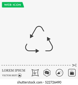 sign waste processing, web icon. vector design