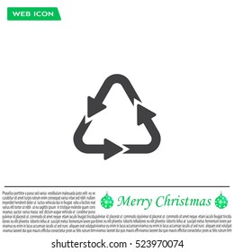 sign waste processing, web icon. vector design