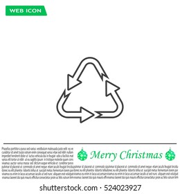 sign waste processing, web icon. vector design