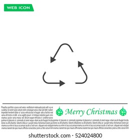 sign waste processing, web icon. vector design