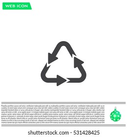 sign waste processing, web icon. vector design