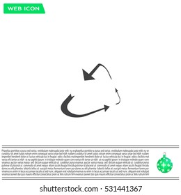 sign waste processing, web icon. vector design