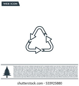 sign waste processing, web icon. vector design