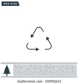 sign waste processing, web icon. vector design