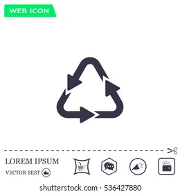 sign waste processing, web icon. vector design