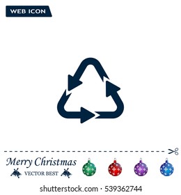 sign waste processing, web icon. vector design