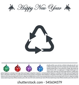 sign waste processing, web icon. vector design