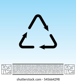 sign waste processing, web icon. 