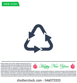 sign waste processing, web icon. vector design