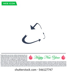 sign waste processing, web icon. vector design