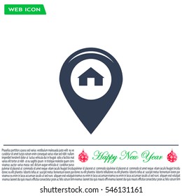 sign waste processing, web icon. vector design