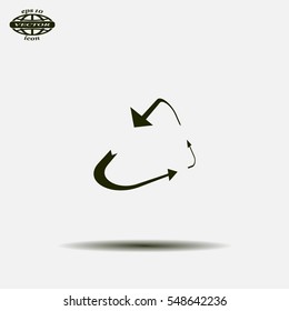 sign waste processing, web icon. vector design