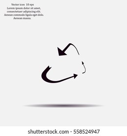 sign waste processing, web icon. vector design