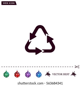 sign waste processing, web icon. vector design