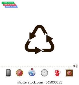 sign waste processing, web icon. vector design