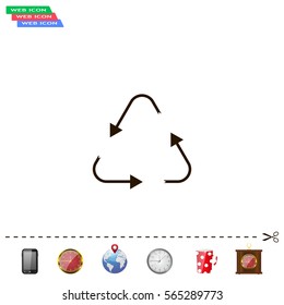 sign waste processing, web icon. vector design