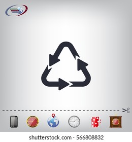 sign waste processing, web icon. vector design