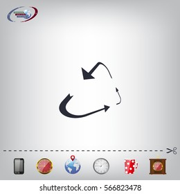 sign waste processing, web icon. vector design