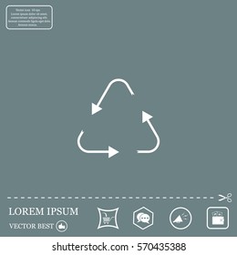 sign waste processing, web icon. vector design
