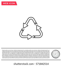 sign waste processing, web icon. vector design