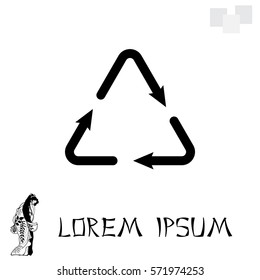 sign waste processing, web icon. 
