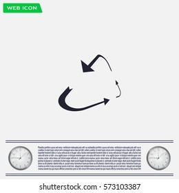 sign waste processing, web icon. vector design