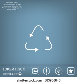 sign waste processing, web icon. vector design