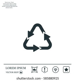 sign waste processing, web icon. vector design