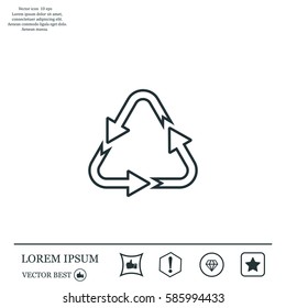 sign waste processing, web icon. vector design