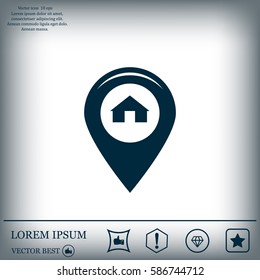 sign waste processing, web icon. vector design