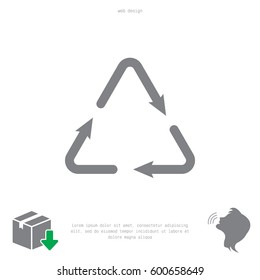 sign waste processing, web icon. 