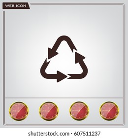 sign waste processing, web icon. vector design