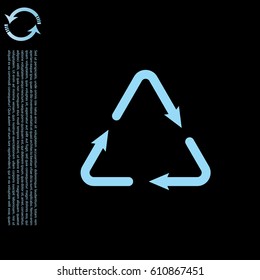 sign waste processing, web icon. 