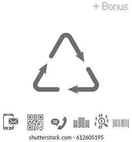 sign waste processing, web icon. 