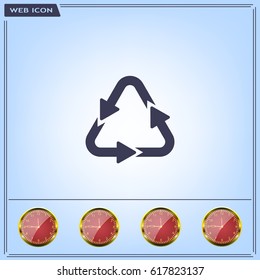 sign waste processing, web icon. vector design